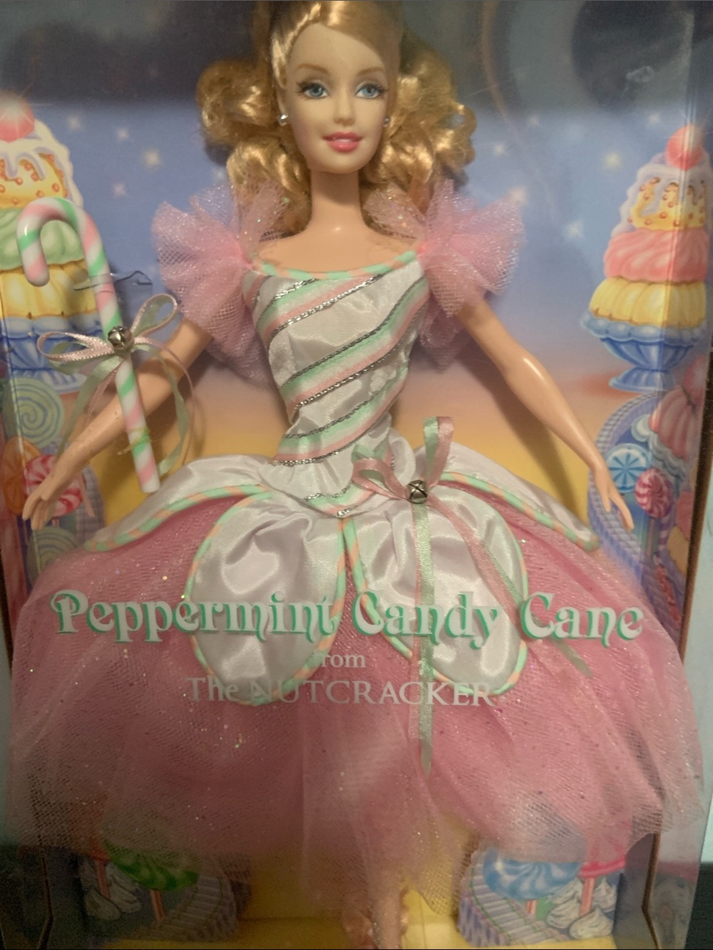 2002 Peppermint Candy Cane Barbie from The Nutcracker Classic Ballet Series NOS - Picture 2 of 8